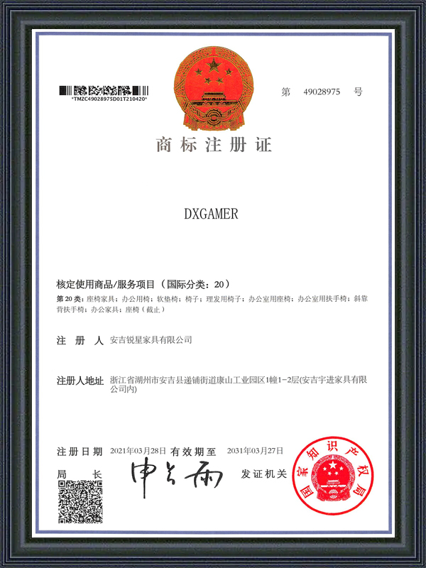 DXGAMER商标注册