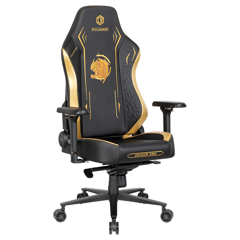 RXGAMER RX-2061 龙纹刺绣磁吸头枕可躺电竞椅